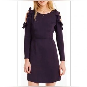 Club Monaco Dark Purple Cold Shoulder Dress